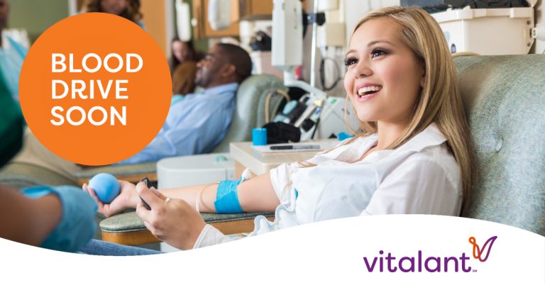 Blood Drive Soon   Donor Image1 White Facebook 768x402