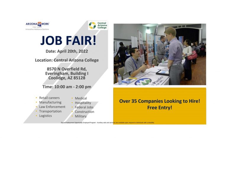 AZ WORK Flyer 2 Hiring Event page 001 768x593