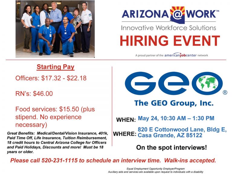 GEO Group Hiring Event AZatWork 768x576